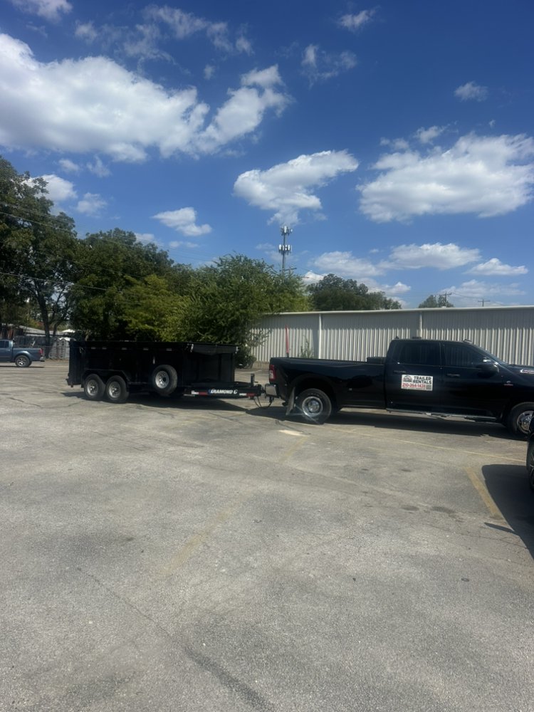 company truck with dump trailer