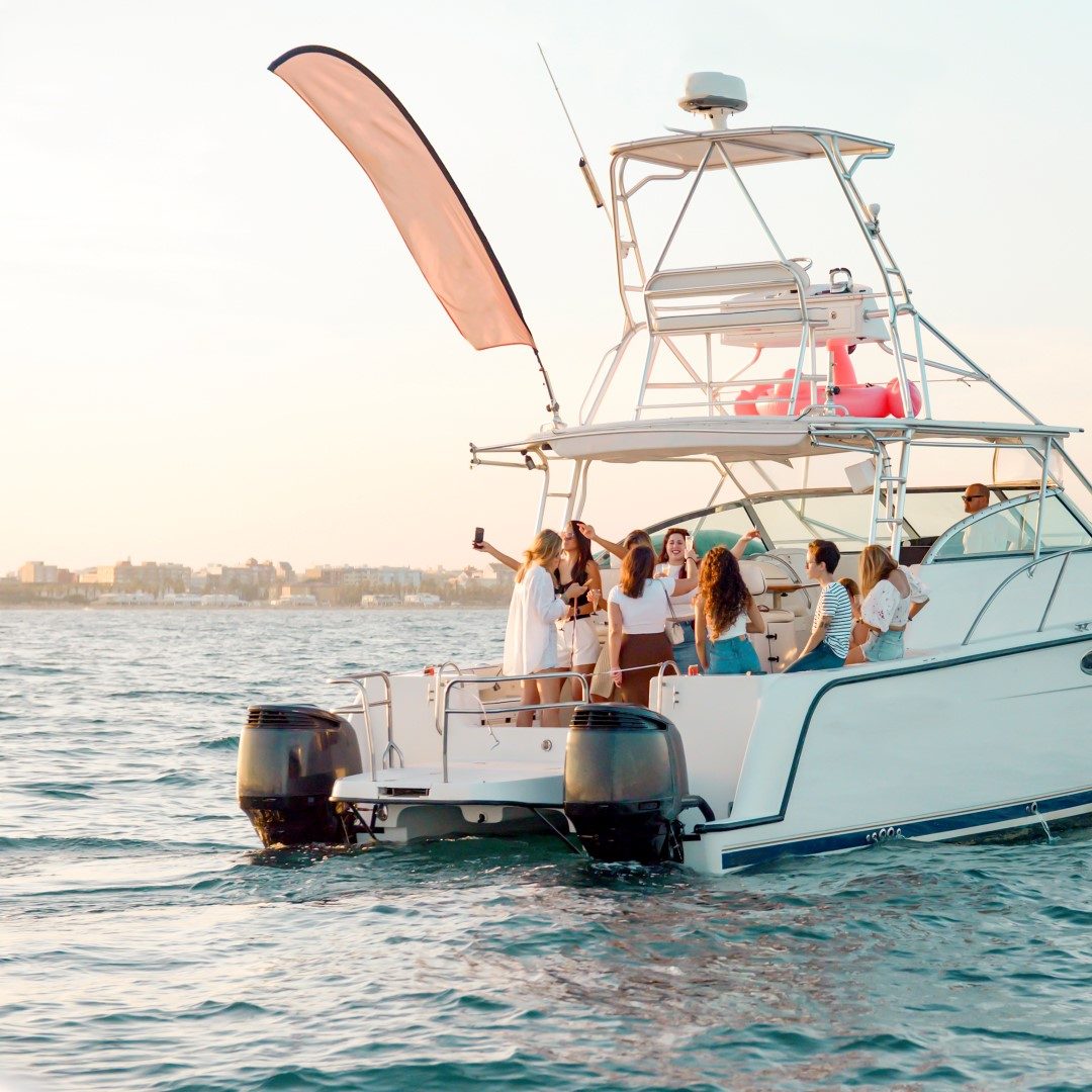 Youth party on vacation at sea